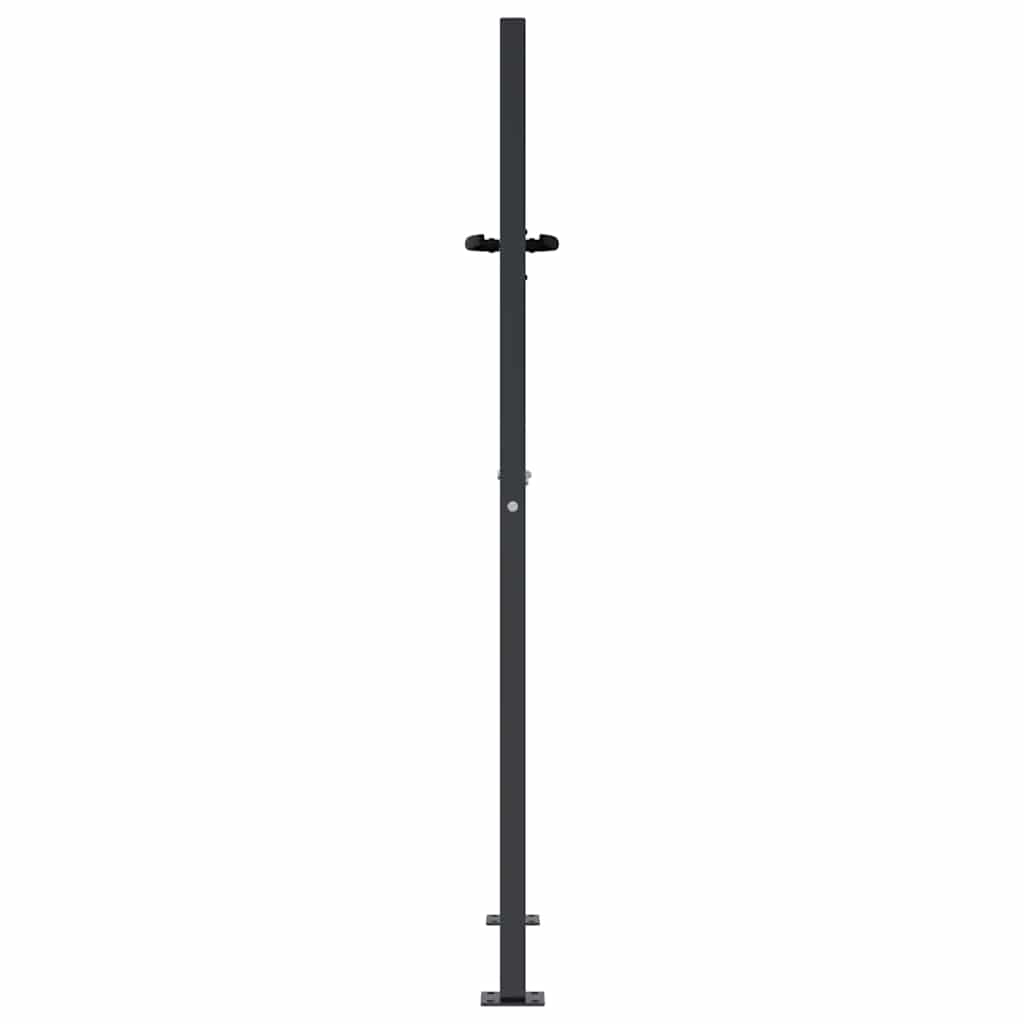 vidaXL Portail de jardin Anthracite 100x150 cm Acier Design Bambou - 4