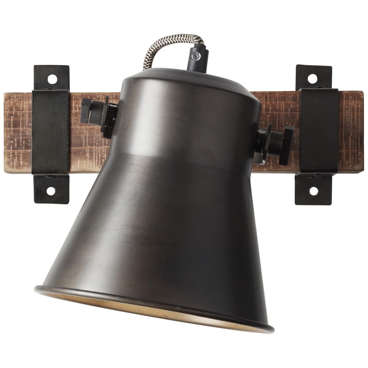 BRILLIANT lampa wisząca Tannah 3-płomienna czarna / naturalna, 3x A60, E27, 52W, kabel można skrócić / regulowana wysokość - 5