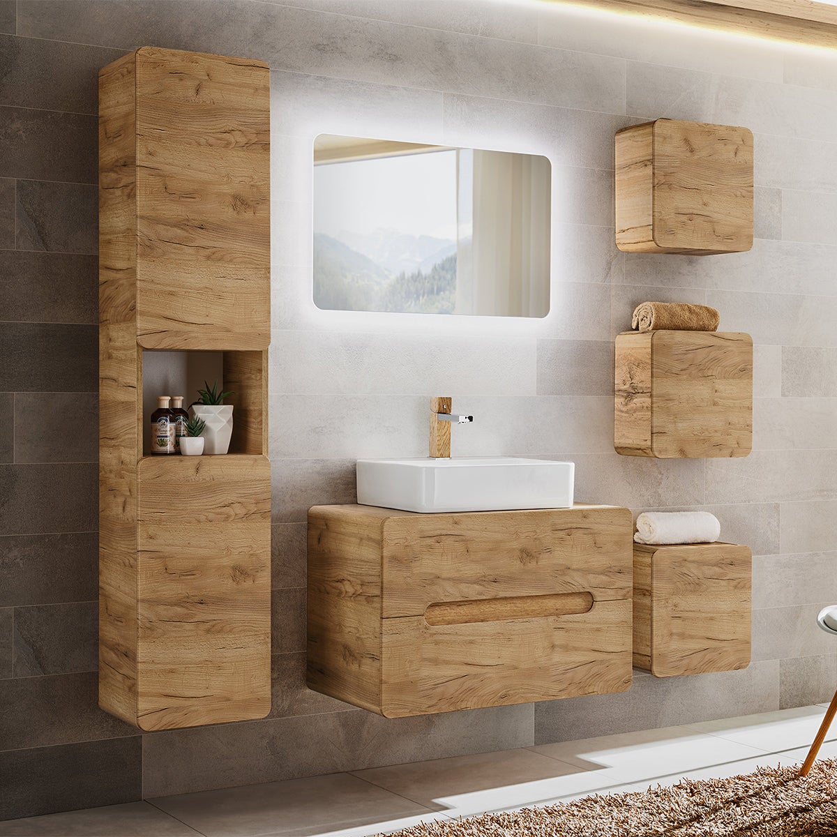 Armoire murale 1 porte Arun Bois - 3