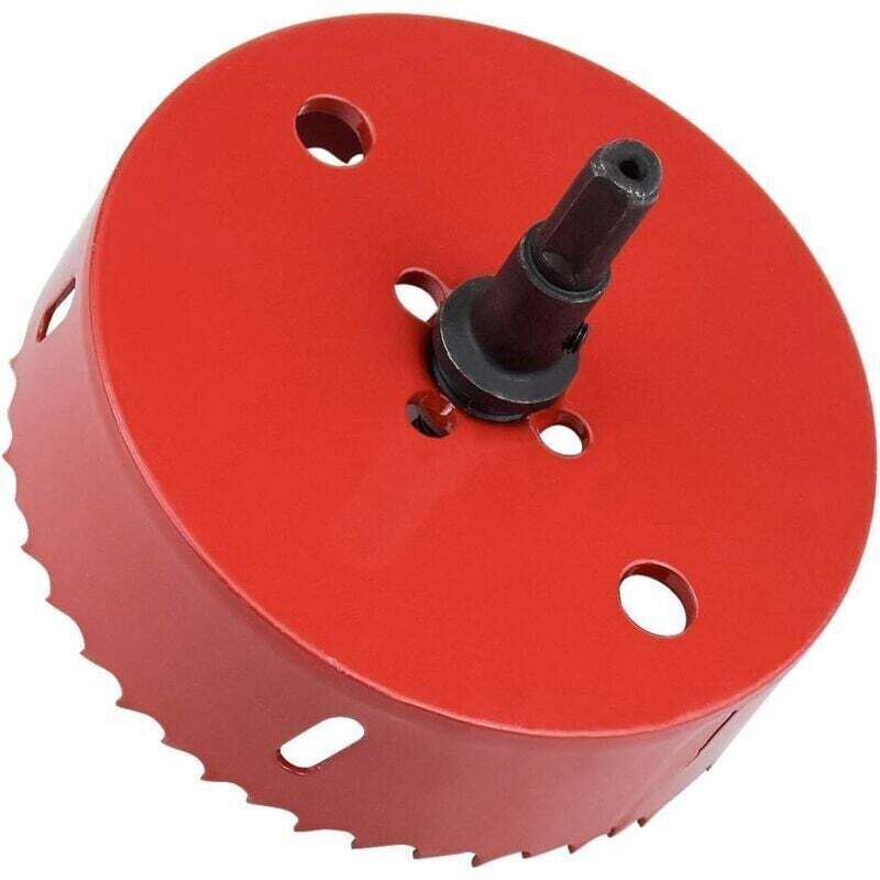 Carotă pentru metal HSS M42 de 110 mm cu tijă și vârf hexagonal pentru aluminiu, fier, lemn Ø 110 mm