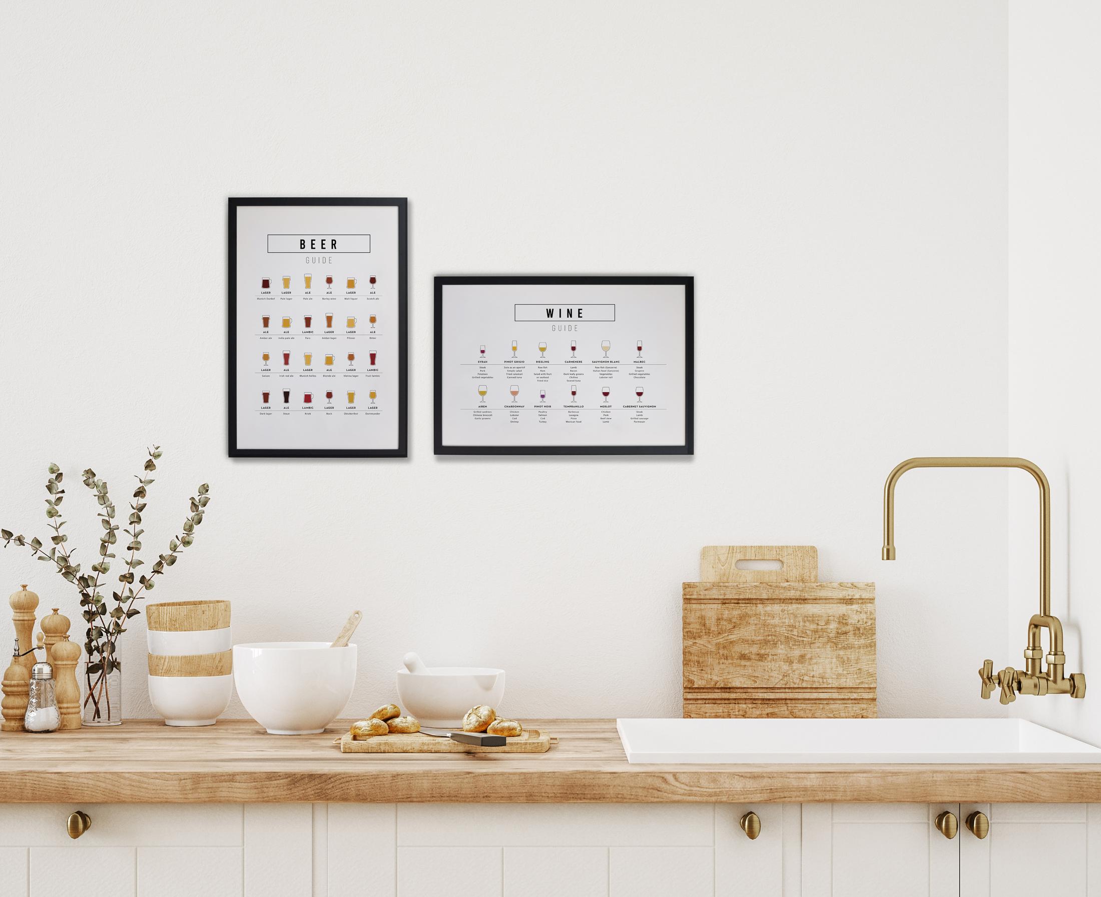 Cadre avec cadre noir 40x30 Guide des vins - 2