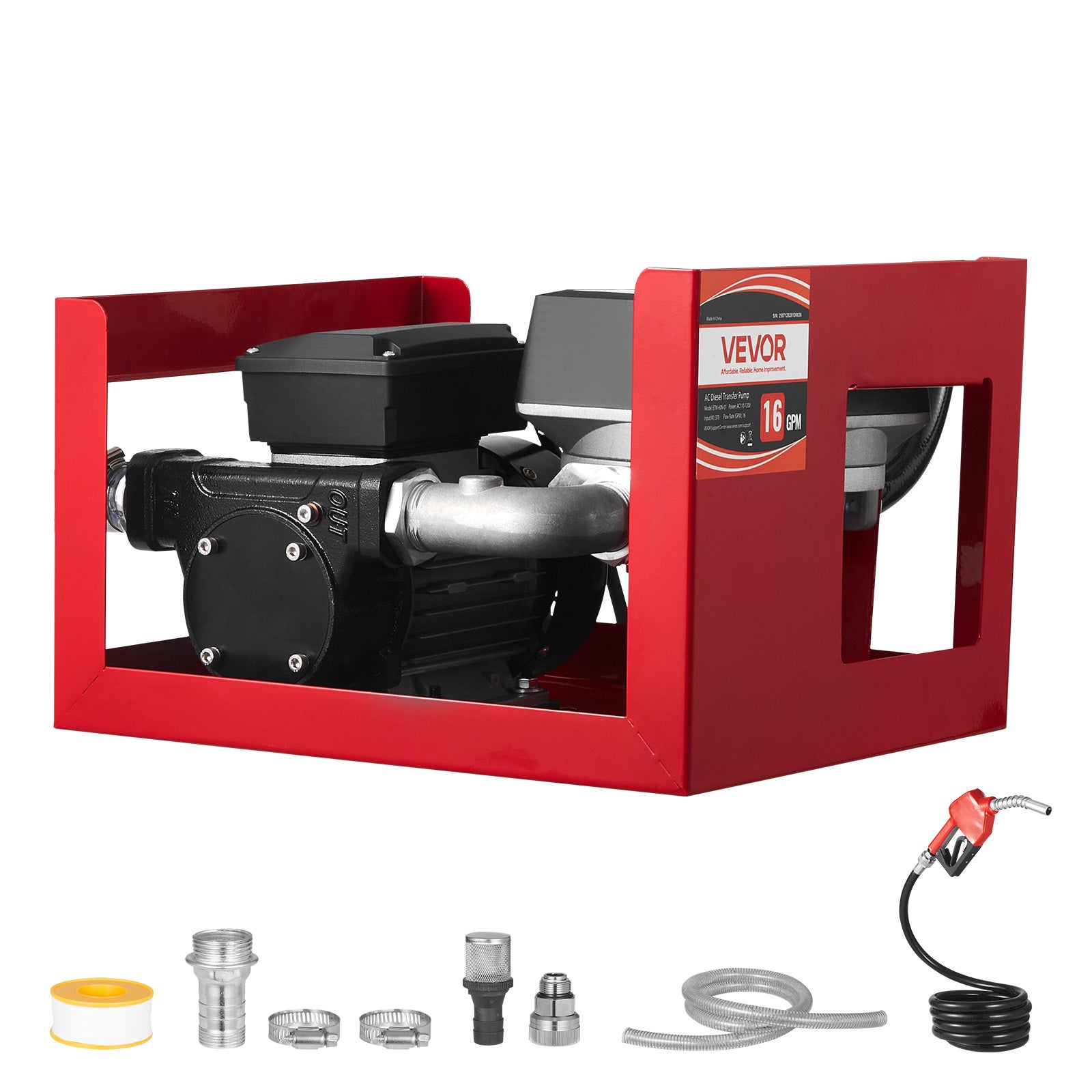 VEVOR Pompe Transfert Carburant 12V 8 GPM - Électrique Portable Avec Buse Auto-Arrêt, Pour Essence Diesel Kérosène