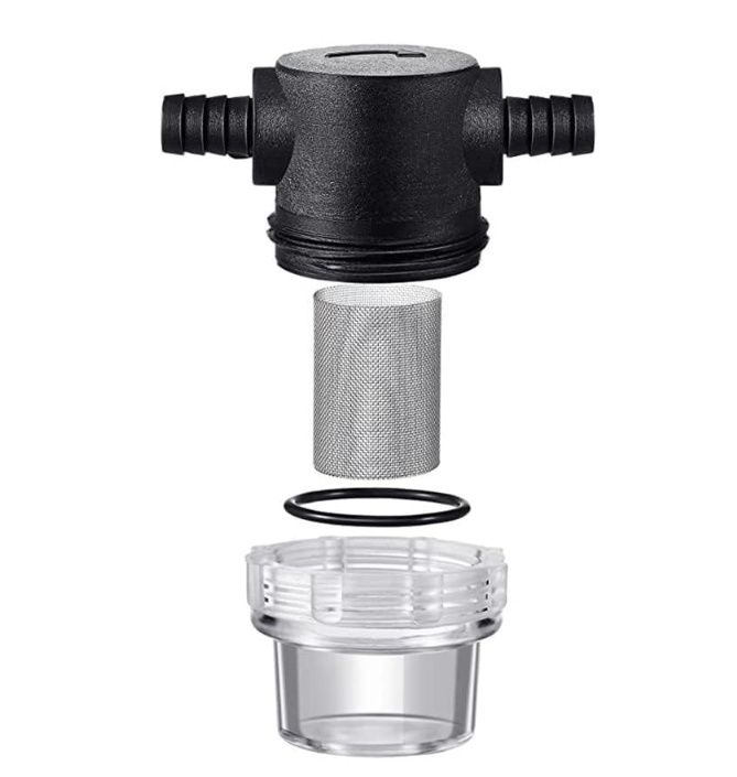 Filtr do pompy wodnej 3/8 cala, sitko ze stali nierdzewnej 50 oczek, filtr do pompy do kampera, wąż skręcany