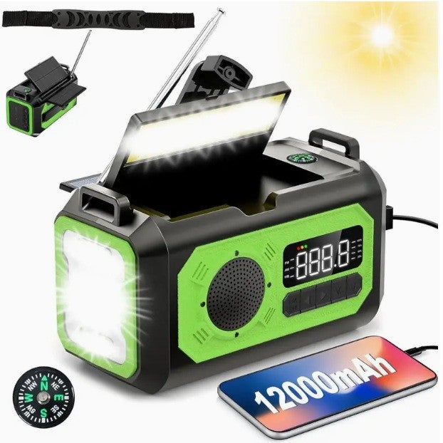 Radio D'urgence StormSafe AM/FM/NOAA Avec Lampe Solaire Et Chargeur De Téléphone