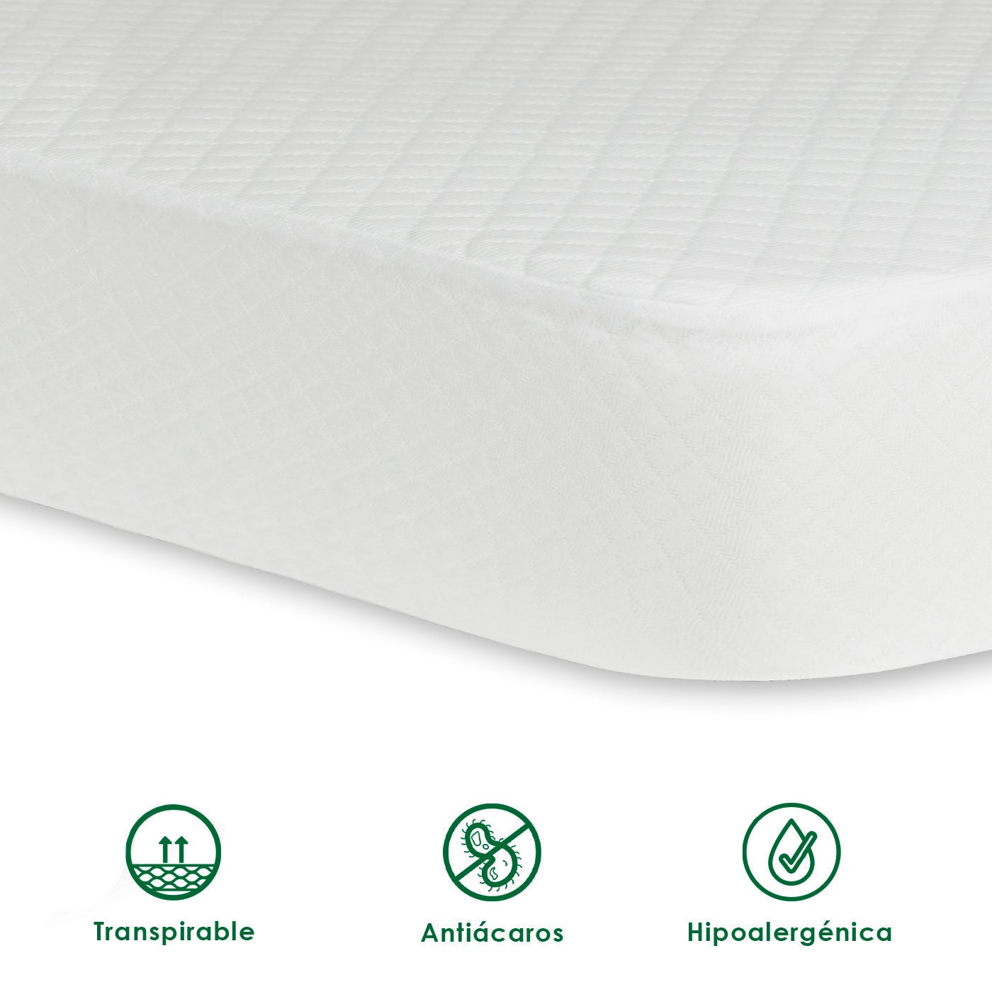 HOME MERCURY - Protetor de colchão 100% poliéster felpudo, tratamento antiácaros, respirável, adaptável a todas as alturas. (Cama 135) - 4