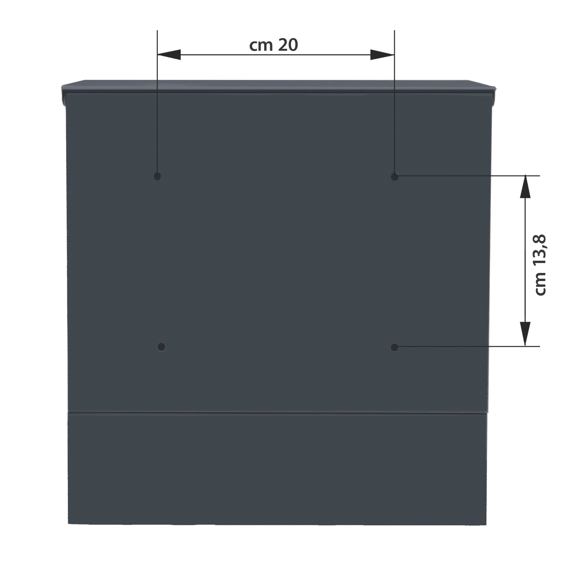ALUBOX URANIA Cassetta Postale Da Esterno Moderna In Acciaio 37x37x11 CM Cassetta Posta Con Portanome E Vano Portariviste - 2