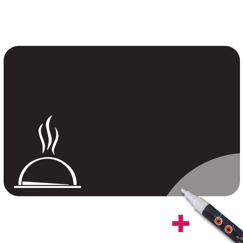 Adesivo lavagna piatto da cucina classico + bianco gesso liquido - Sticker adesivo - adesivi murali - 45x70cm - 4