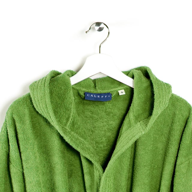 Peignoir avec capuche aus Coton Minorca-junior 10-12 Ans Spugnissima Teinte Unie Vert