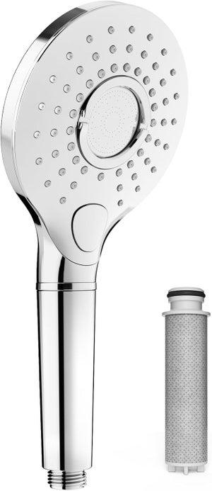 Soffione Doccia 5 Modalità Con Filtro Anticalcare - Nero, Ad Alta Pressione, Con Pulsante Arresto | Per Acqua Pura - Foto 5