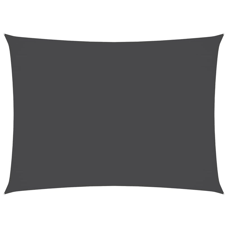 Żagiel przeciwsłoneczny prostokątny z tkaniny Oxford, 3 x 5 m, antracyt