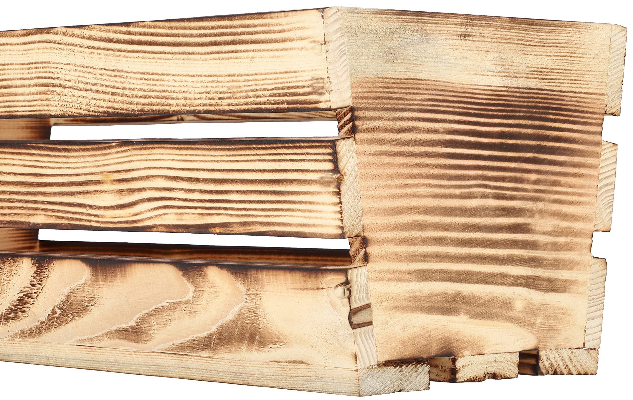 Jardinière en Bois Brûlée avec Insert en Plastique 40 x 18 x 15 cm - KOTARBAU - 7