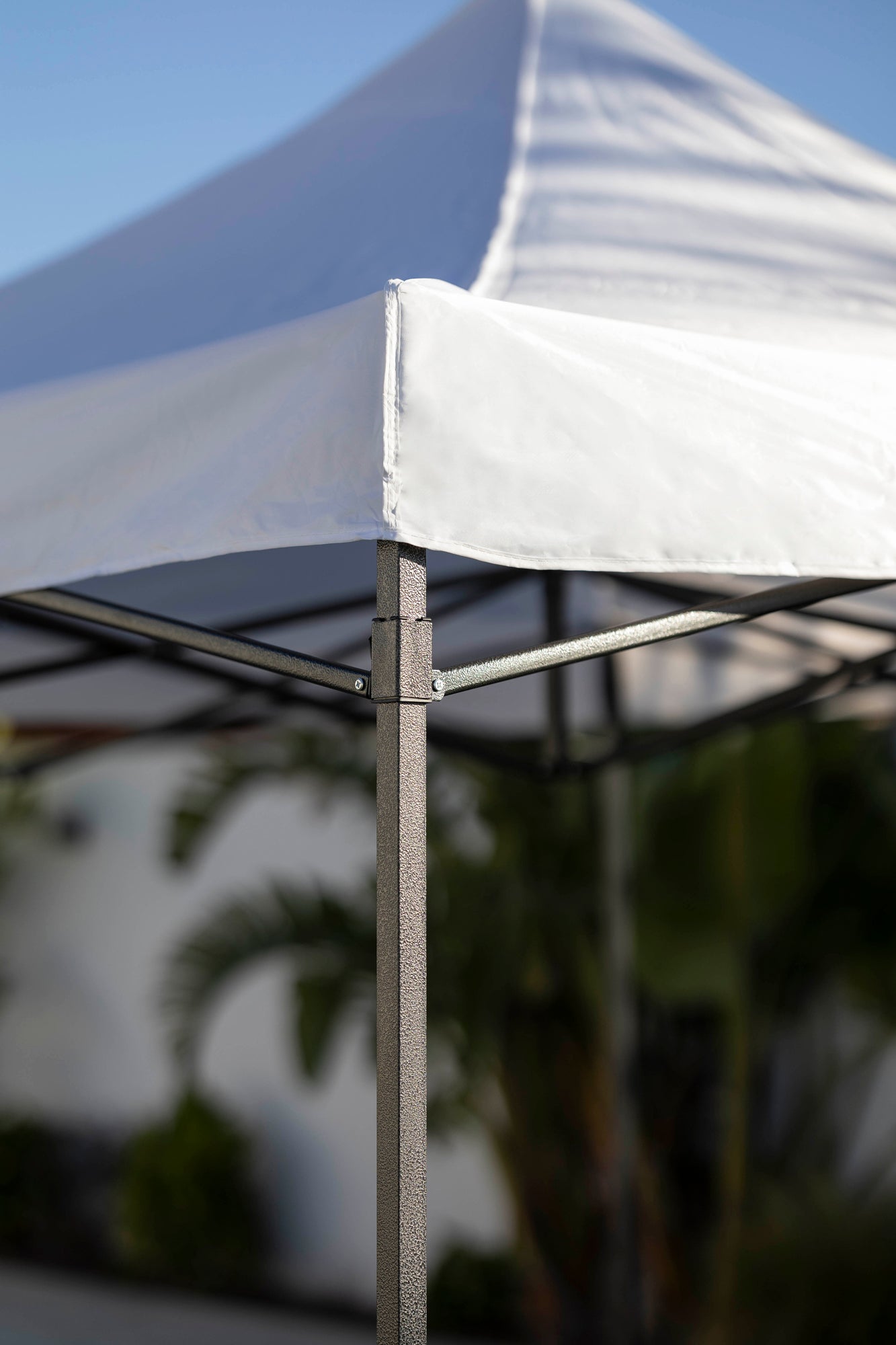 DUPI Gazebo Plegable 3x3 Metros, Cenador, Pergola, Carpas para Exteriores jardín, terrazas, Camping y Playa | Patas_Negras | Blanca - 4