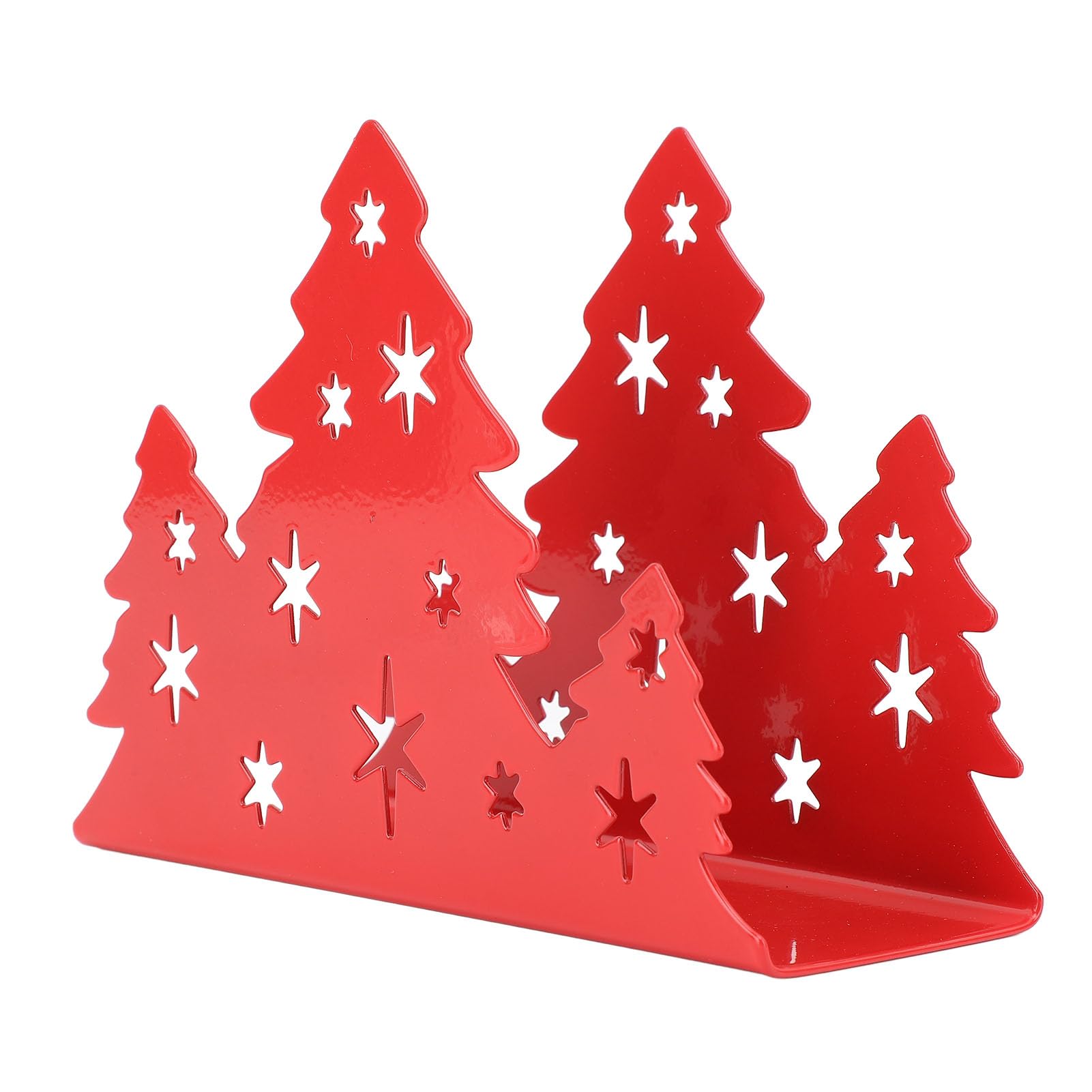 Porta Tovaglioli Natalizio A Forma Di Albero In Acciaio Inox - Porta Asciugamani Carta Per Tavola E Cucina - 2