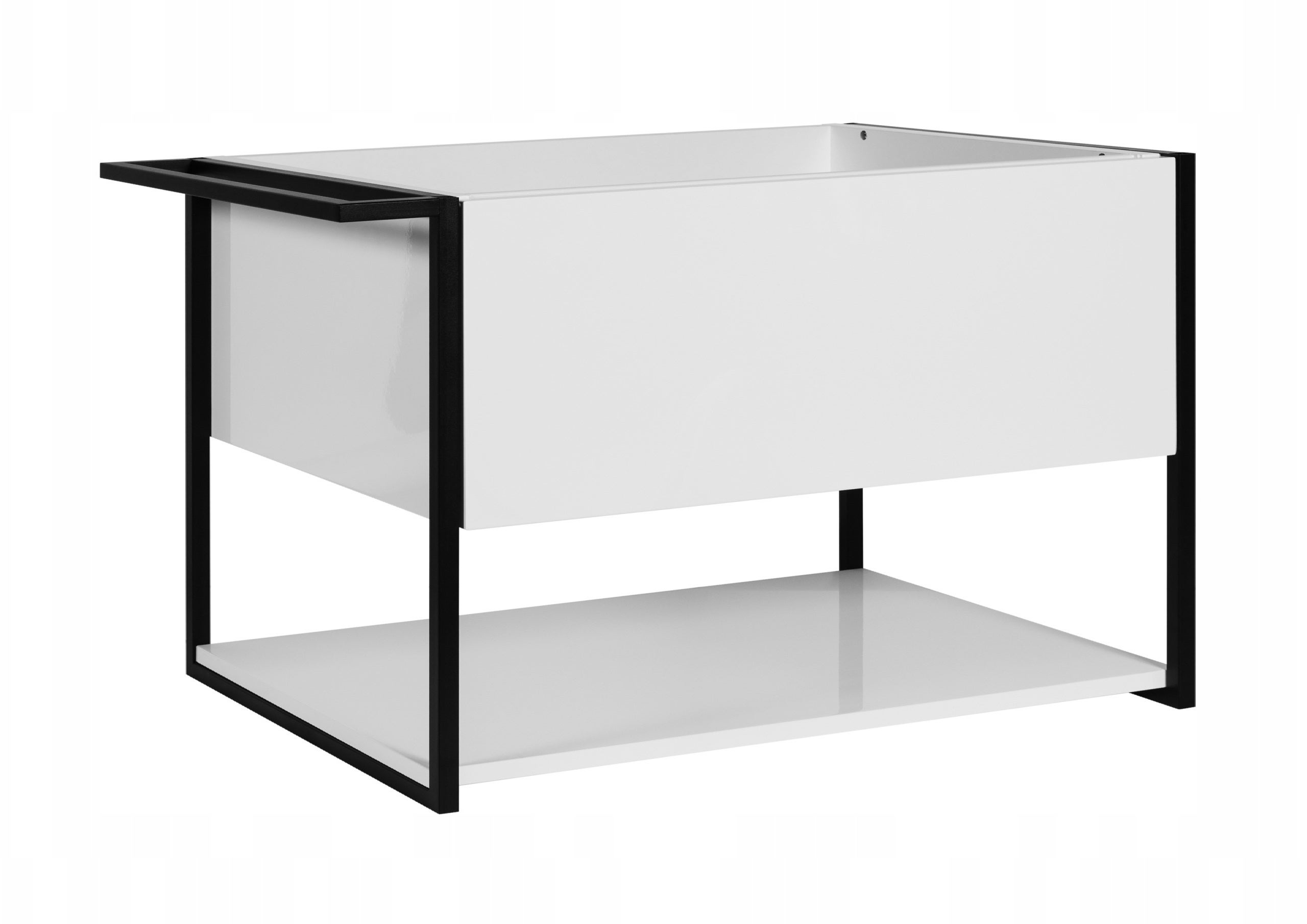 Szafka łazienkowa LOV 80 cm biały połysk lakierowana wisząca szuflada