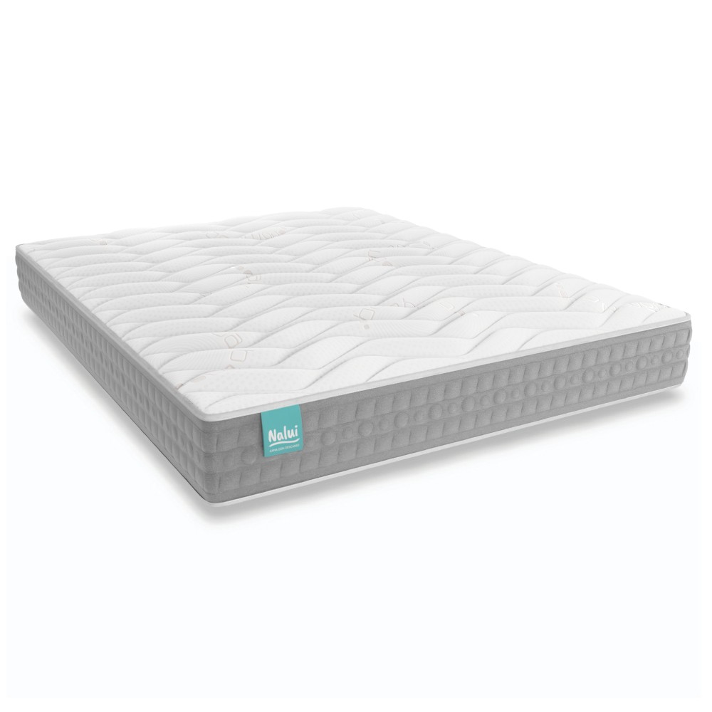 Nalui-colchón viscoelástico firmeza media talaia con tejido strech bambú. altura:±21cm   reversible   fabricado en españa 90x190 cm blanco