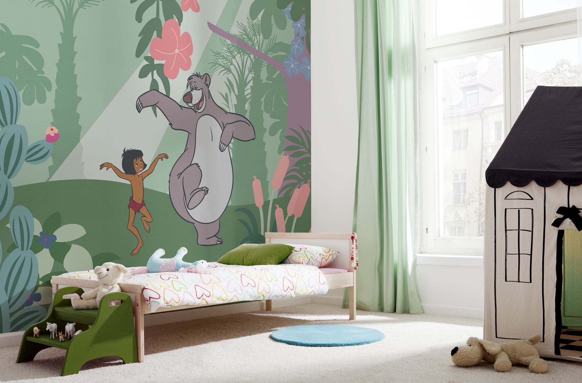 Papel pintado no tejido panorámico de komar - disney jungle book just kidding - talla: 300 x 250 cm
