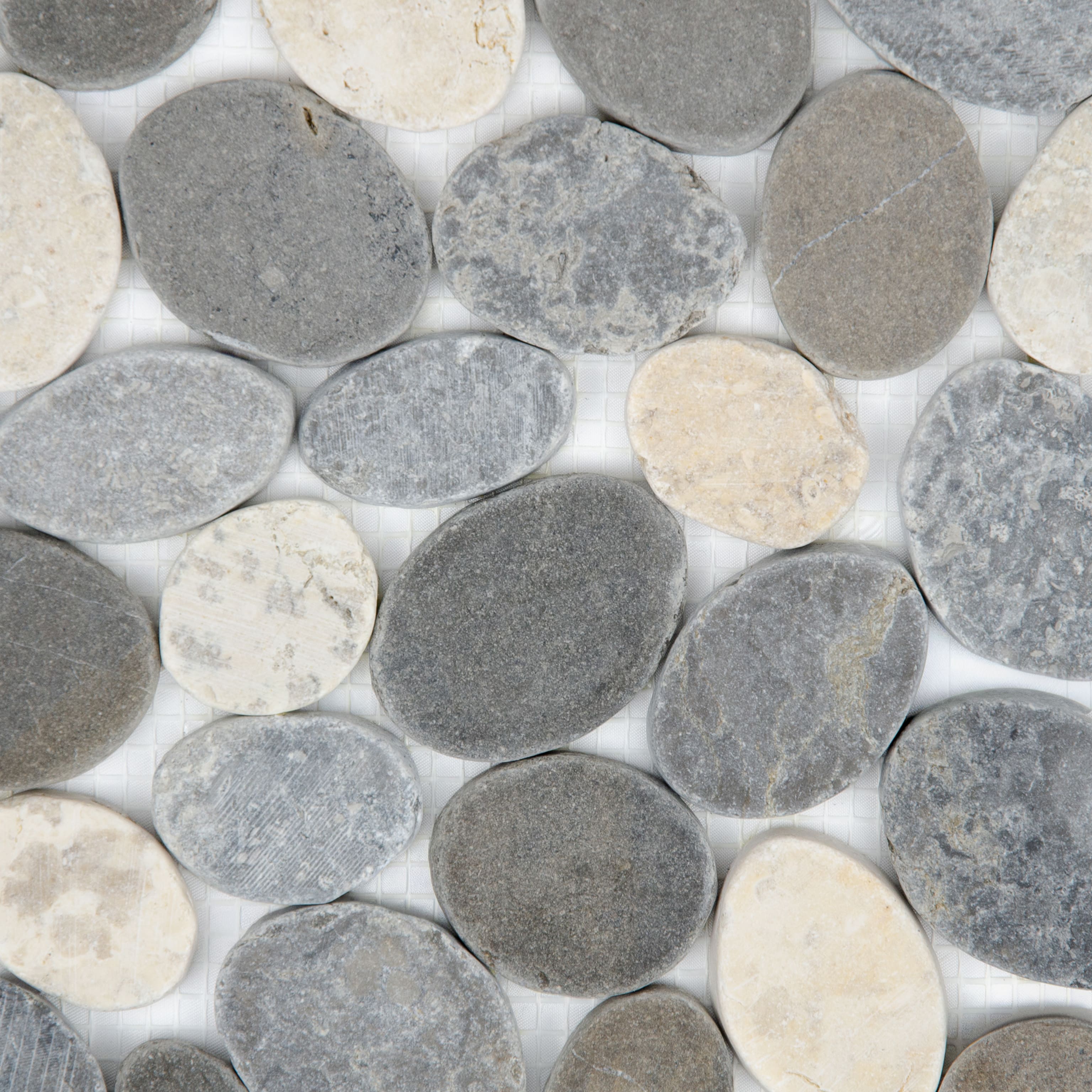 MOSAIQUE GALET SCIE MIX GRIS 1 PLAQUE 30 x 30 CM CASA LINEA - 2