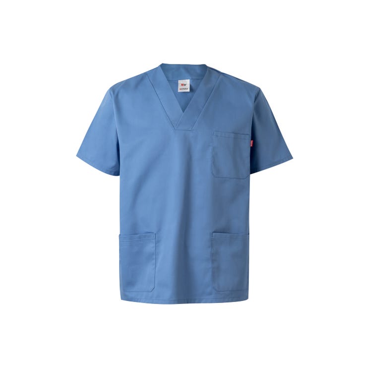 VELILLA 535209 Giacca Pigiama Maniche Corte Per Professionisti Sanitari - Azzurro, Taglia M, Con Tasche