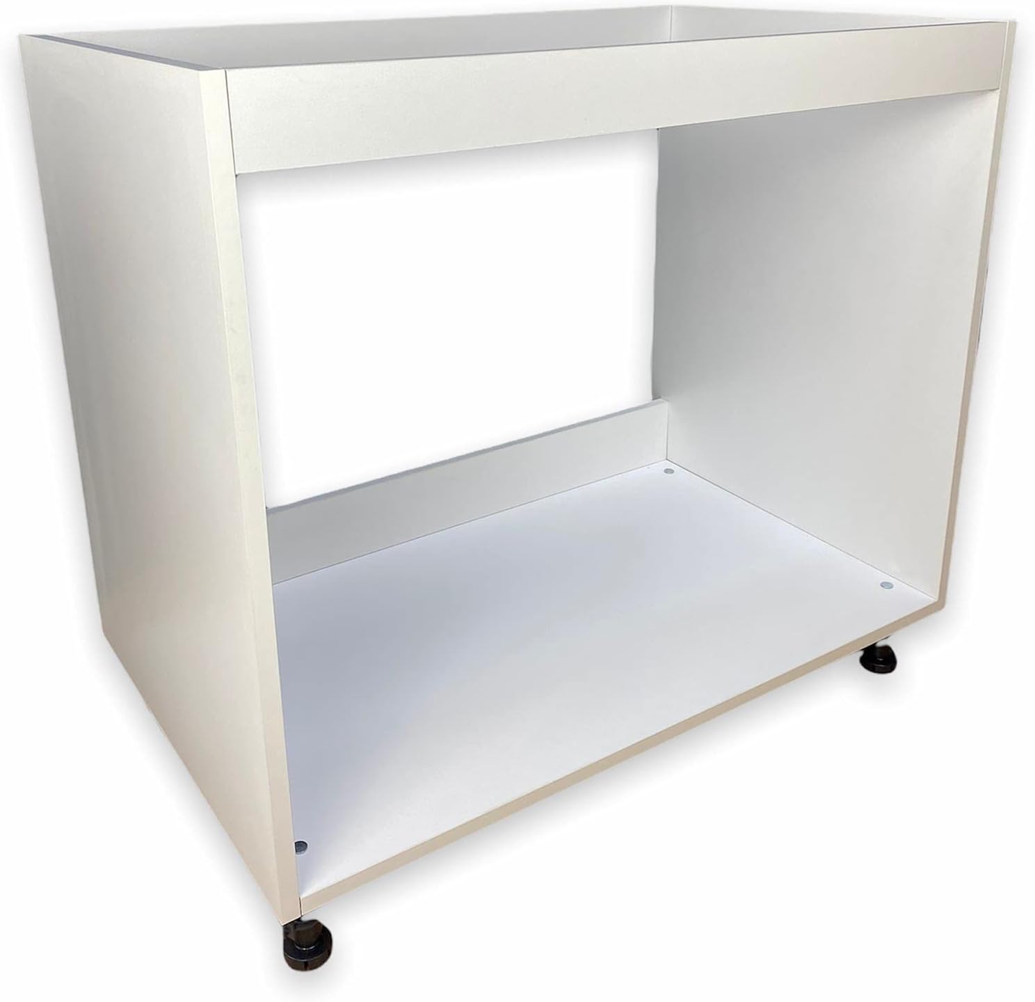 Meuble Bas Évier Encastrable L90 H72 P55 sans Portes Blanc - 4