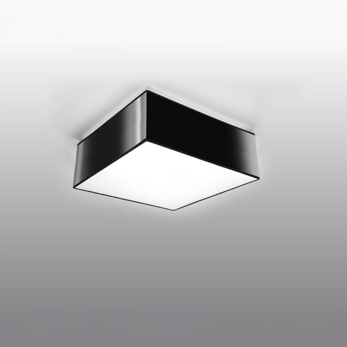 Plafon CARE 25 czarny LED 4000K - 25x25x11cm Sollux