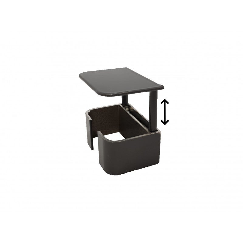 Capot poteau départ/fin clôture - Gris anthracite RAL 7015, Ep. 2mm, Lg. 4.5 cm, L. 6.8 cm - 2