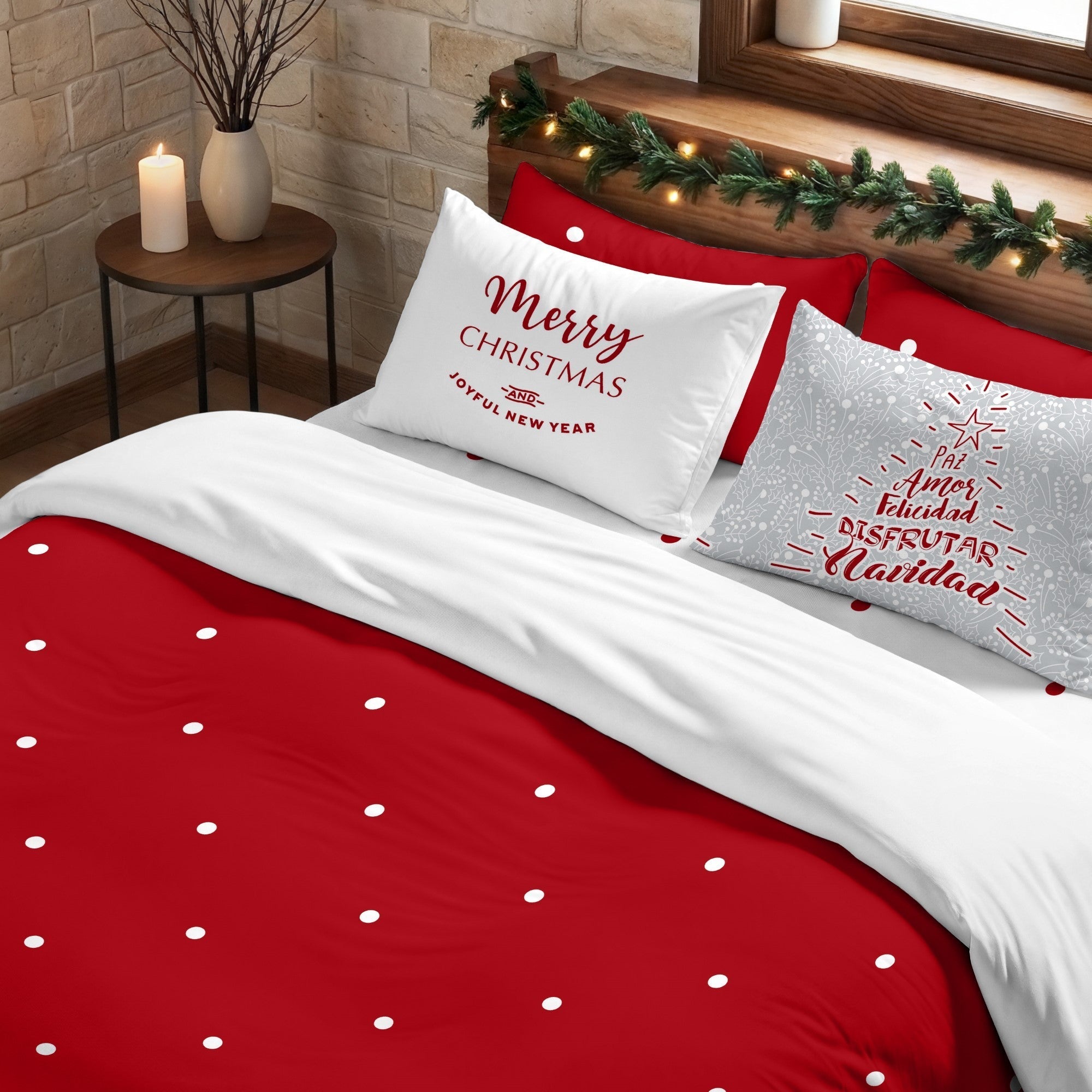 Copripiumino in cotone rojo - 240x220 cm - 3