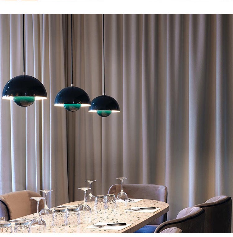 Lustre, suspension moderne, plafonnier suspendu avec ampoule, luminaires de décoration intérieure, lumière blanche, 23 cm (vert) - 4