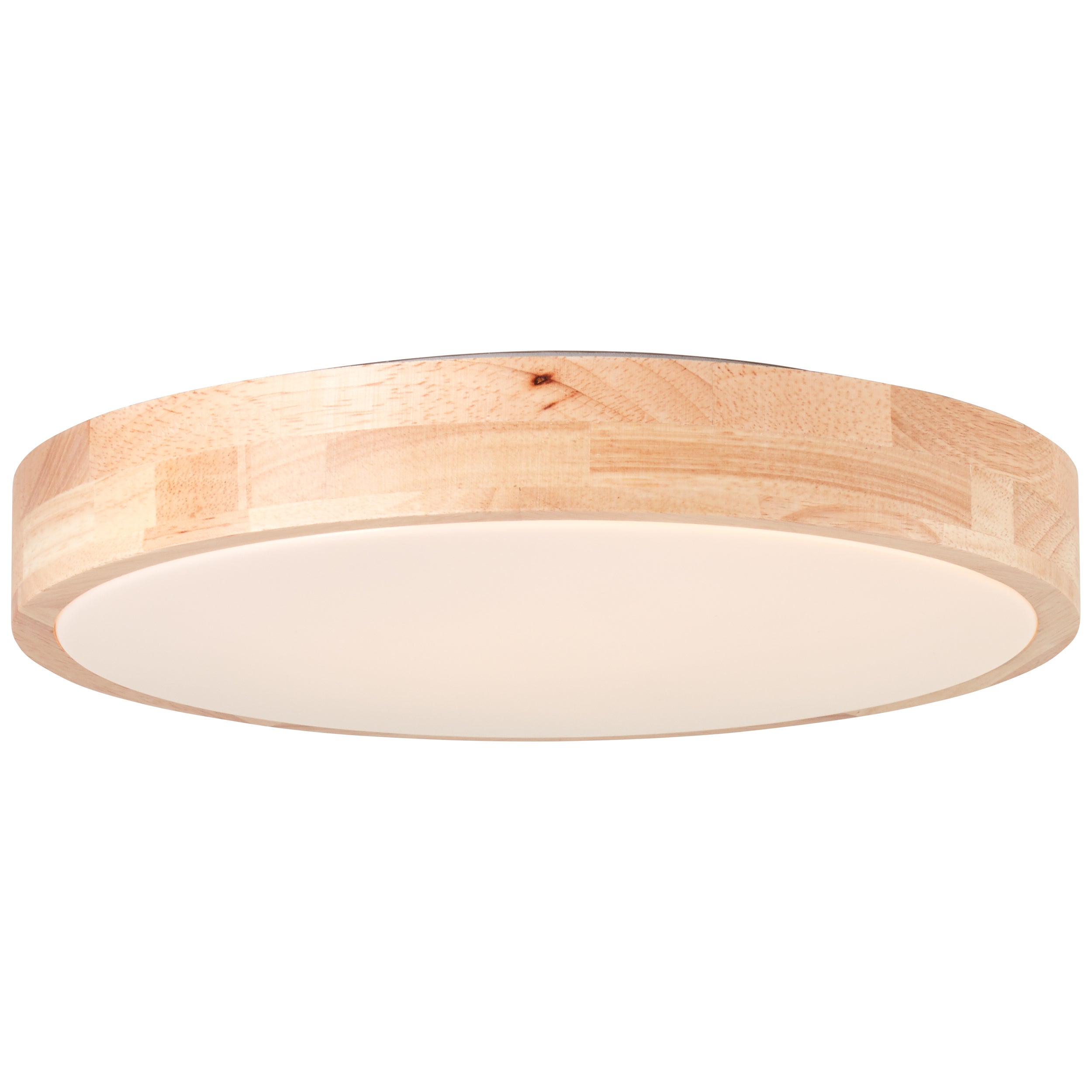 Brilliant Moreen LED lampa sufitowa 34cm drewno/plastik/metal, 1x 14W zintegrowana dioda LED, (strumień świetlny: 1300lm, barwa światła: 3000-4500K)
