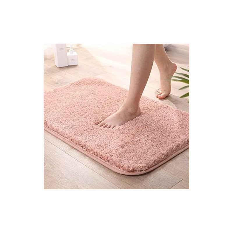 Bardzo gruba, antypoślizgowa mata łazienkowa z chłonnej mikrofibry do łazienki (różowa, 40 x 60 cm)