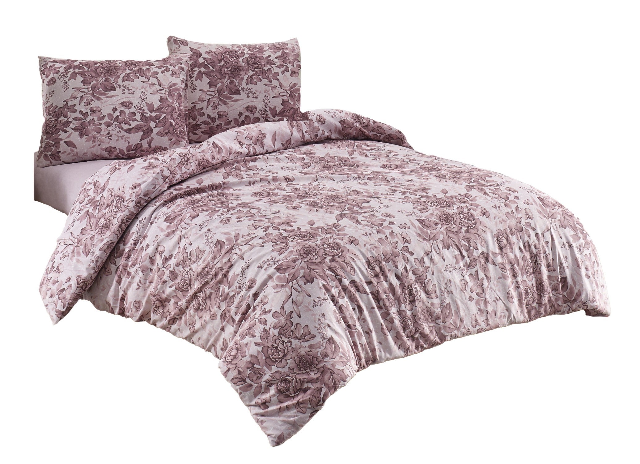 Parure de lit SOFRANO Rose - 220x240cm | Leroy Merlin