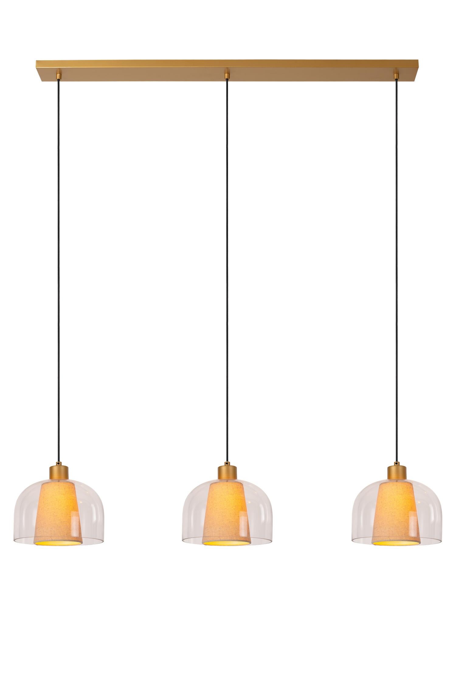 Lampa wisząca GUNHILD kremowo-złota 3 x E27 x 60W wym:146,6x122x24cm Lucide