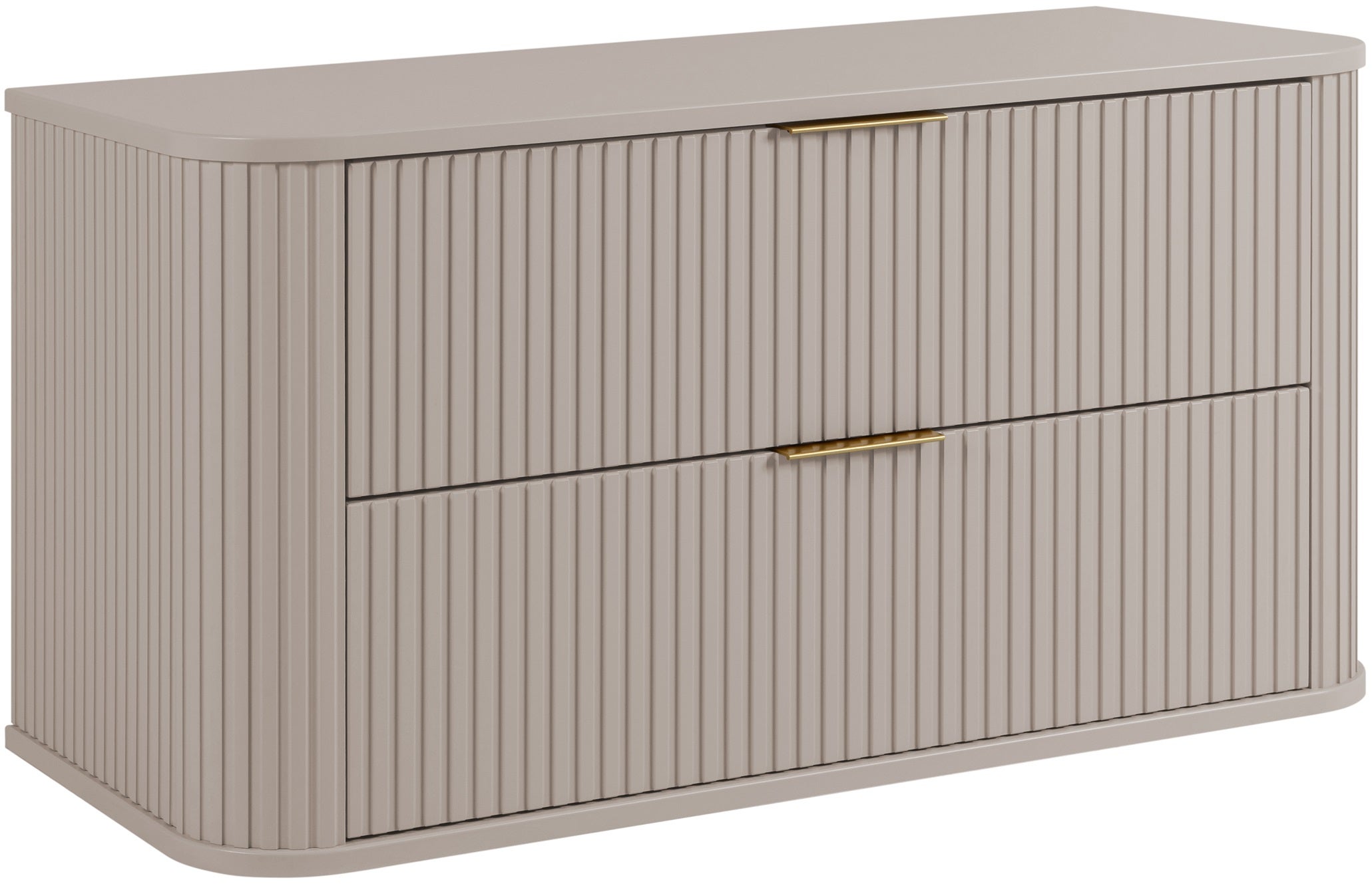 Szafka łazienkowa GLAMOUR 100 cm KASZMIROWA wisząca ryflowana 2 szuflady SOFT CLOSE + 2 kolory uchwytów