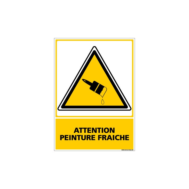 Panneau De Signalisation 'Attention Peinture Fraîche' - Marque TSME, Réf. P2018-46