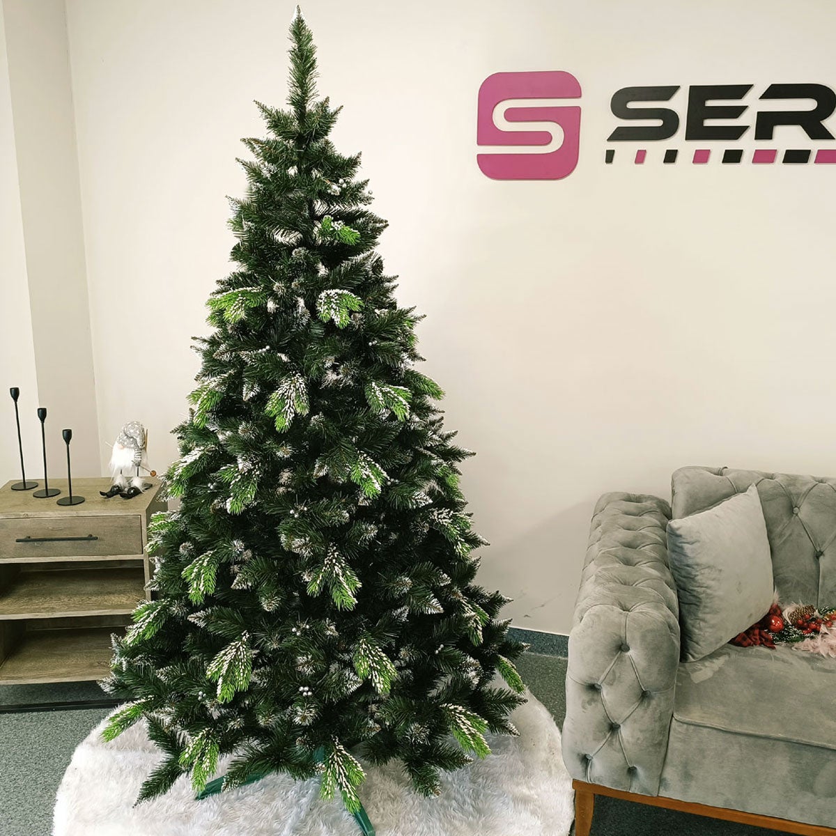 Brad artificial Christmas Deluxe by Sersimo, Diamant, 2D+3D, 200cm