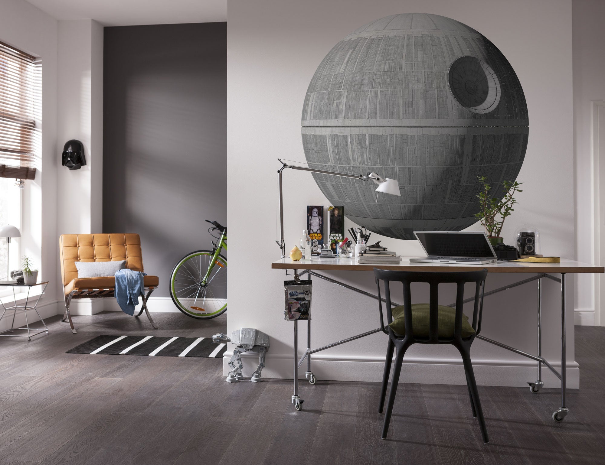 Vinilos decorativos gigantes de komar - star wars xxl death star - talla: 127 x 127 cm