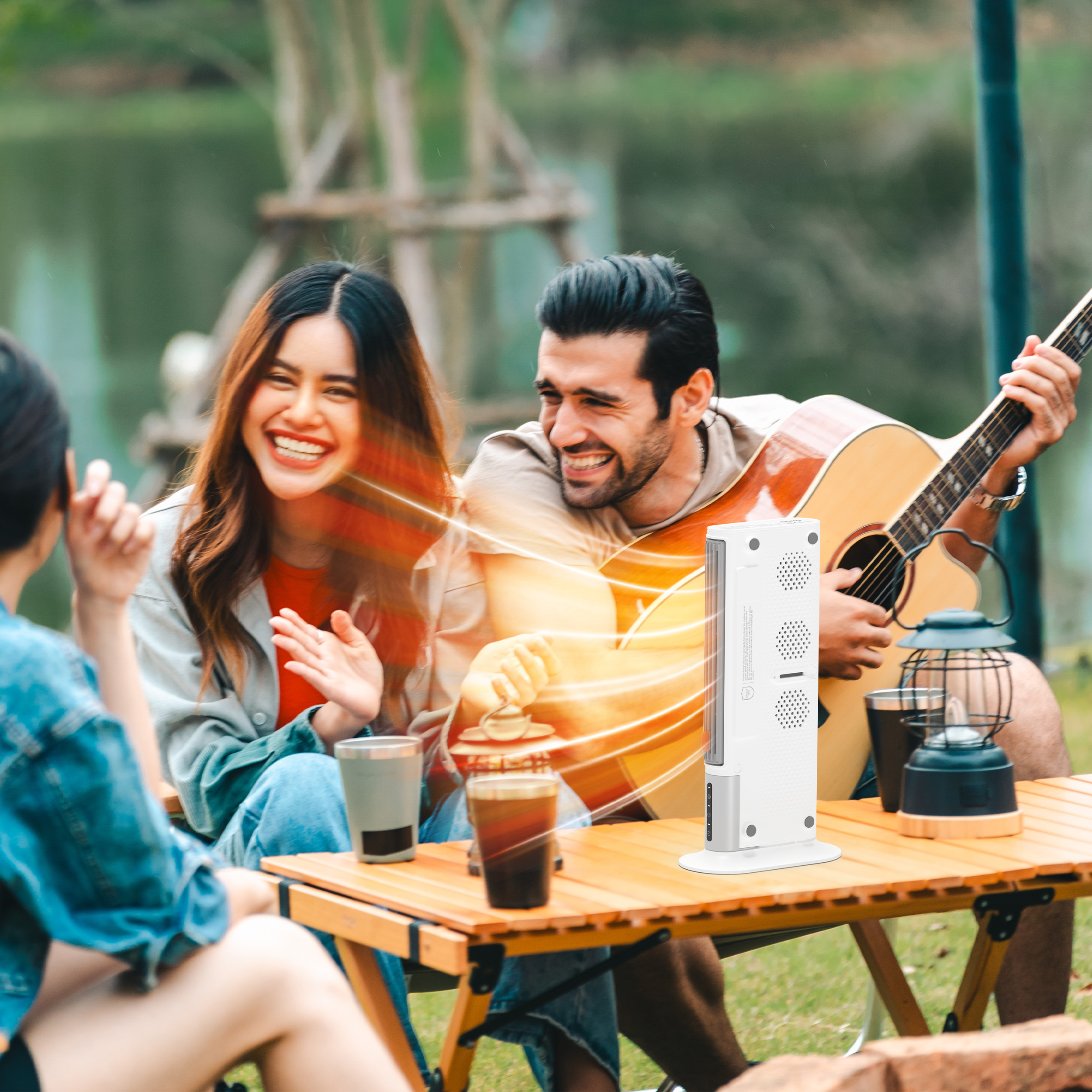 CIARRA Radiateur soufflant électrique mobile 400W Chauffage PTC 3 Niveaux Ventilation Minuterie 6h CBHCF516-W - 9