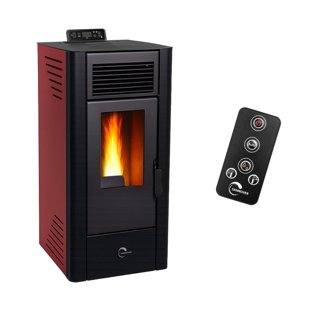 Stufa a pellet Anita 11,6 kW Bordeaux Sannover