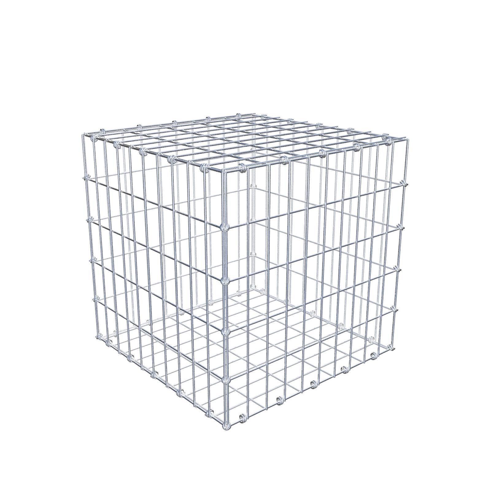 Gabion 50 cm x 50 cm x 50 cm (dł. x wys. x gł.), rozmiar oczek 5 x 10 cm, pierścień spiralny