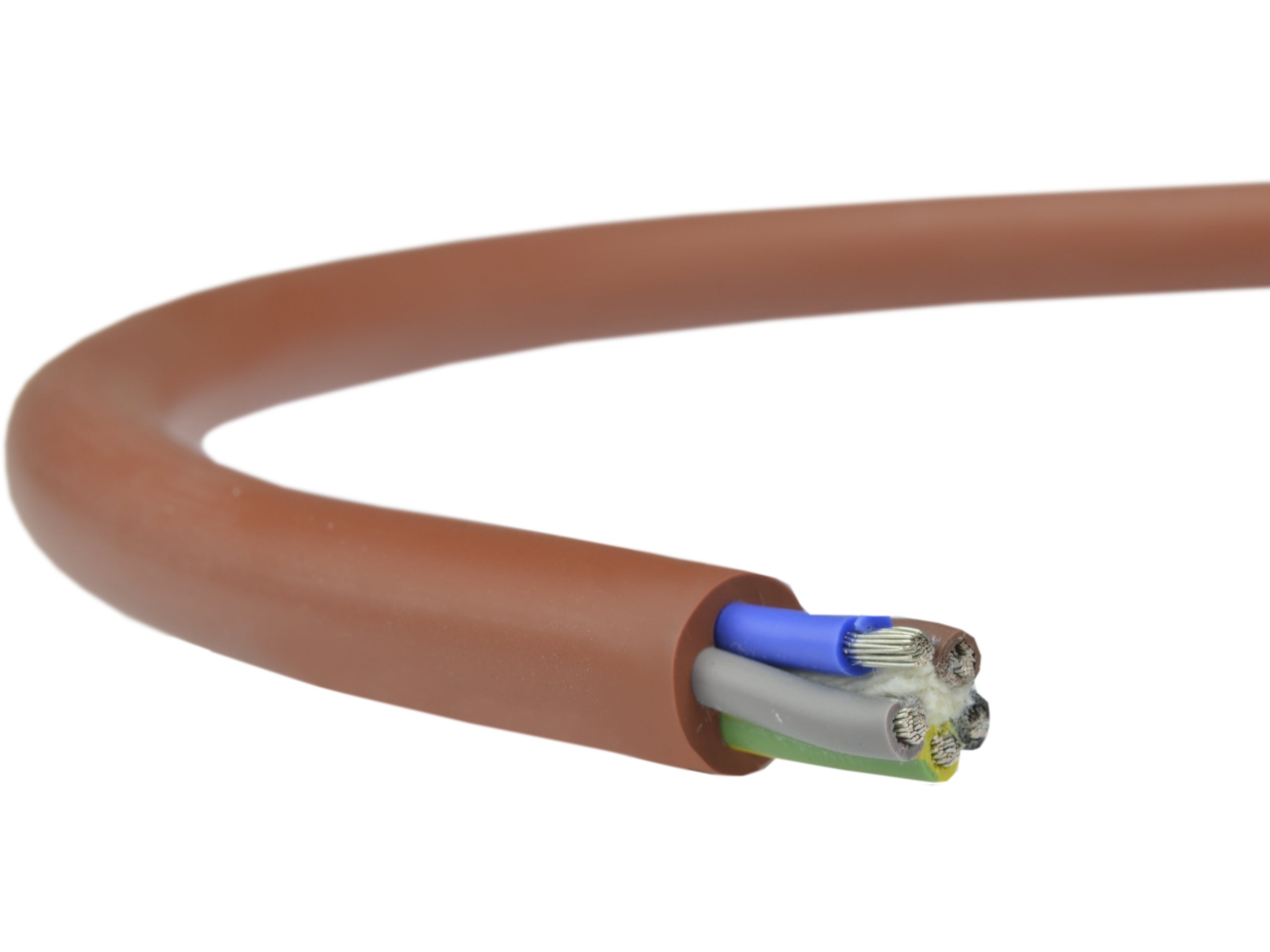 Kabel silikonowy SIHF 180°C 5x1,5mm2 ceglasty 300/500V ciepłoodporny bezhalogenowy linka TKD 100m