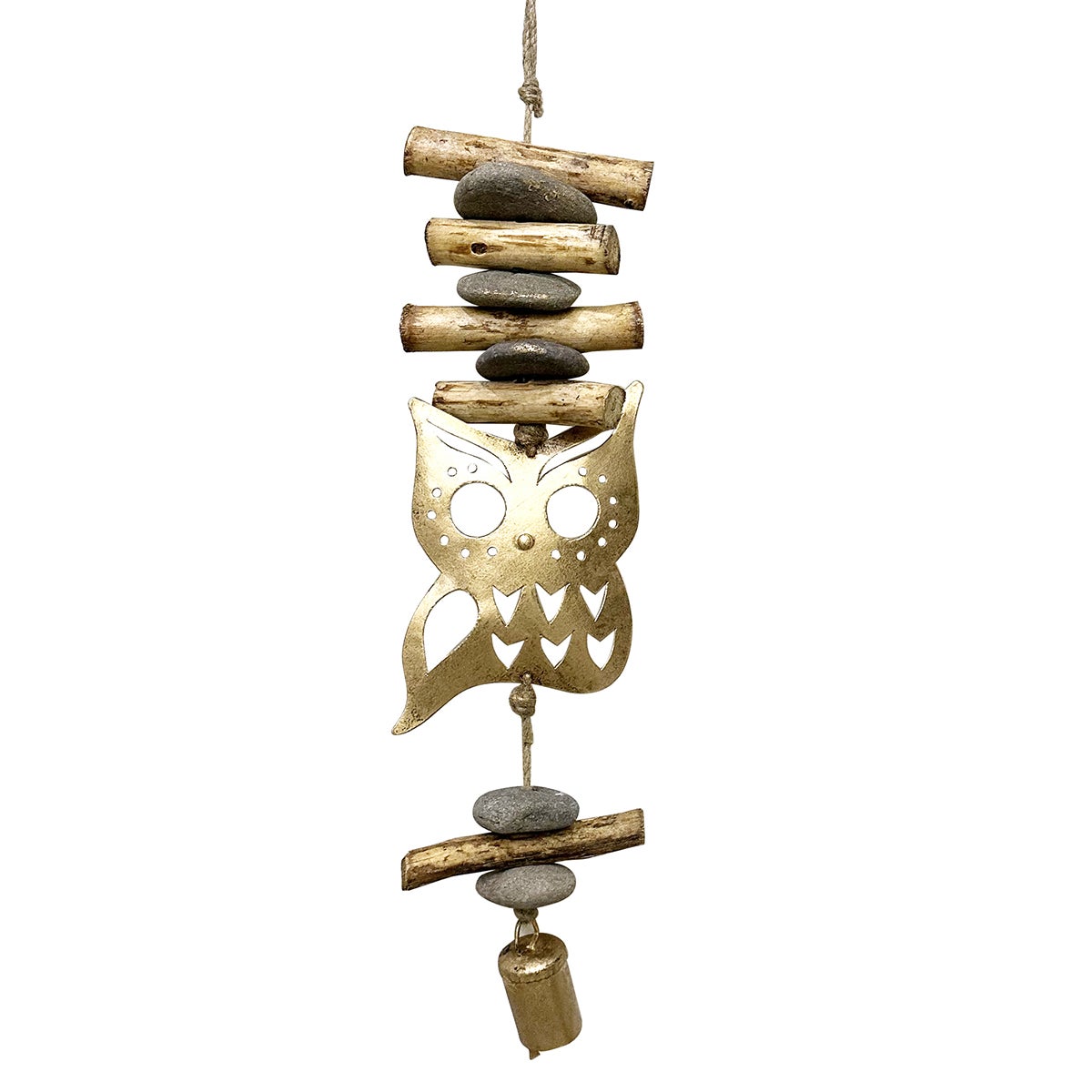 Pendentif Hibou Vintage Années 70 – Énorme Superposition MCM, Or Brossé, Acrylique Et Métal