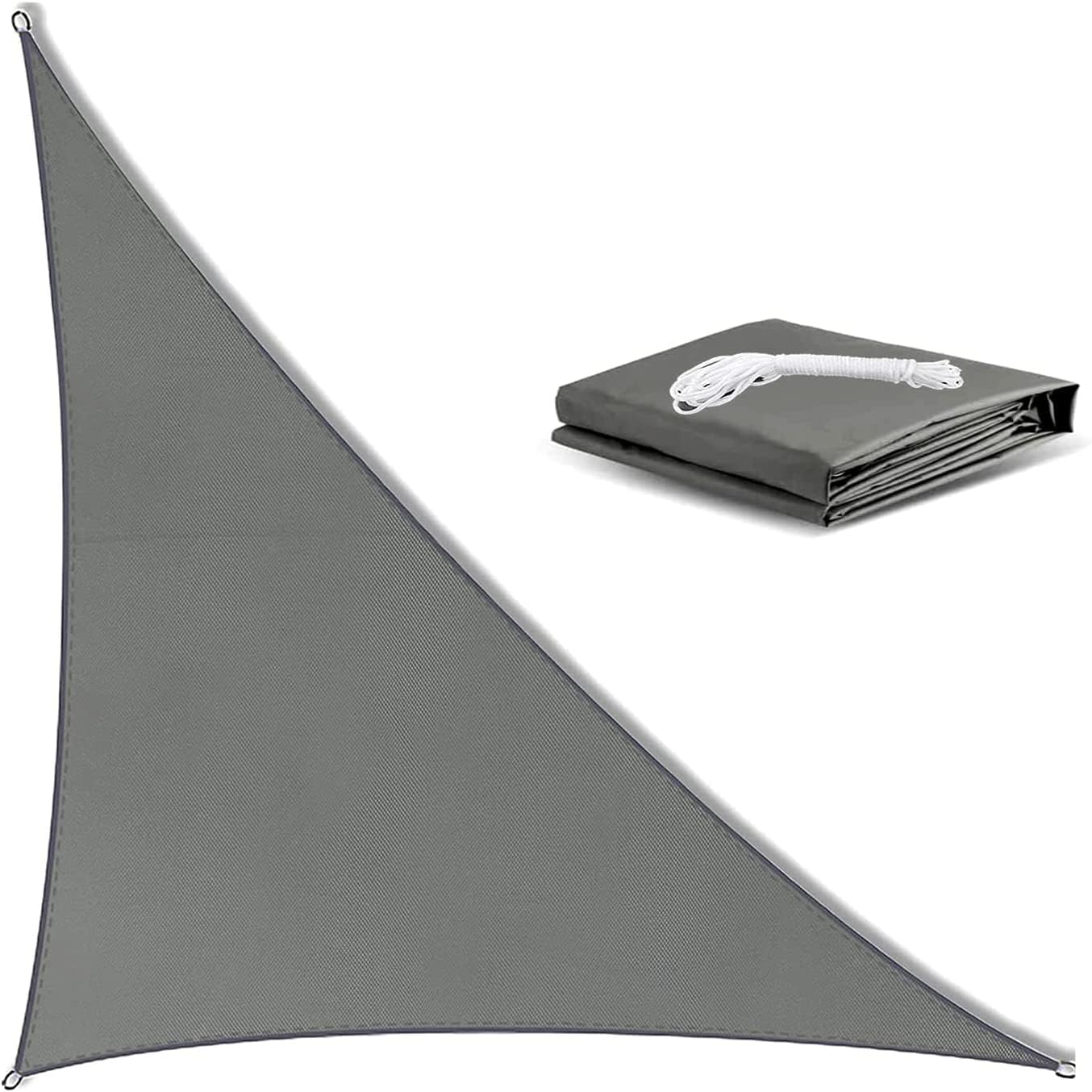 Wodoodporny żagiel przeciwsłoneczny trójkątny 2,4 x 2,4 x 2,4 m markiza z tkaniny przeciwsłonecznej z ochroną UV do ogrodu, tarasu, balkonu, itp.