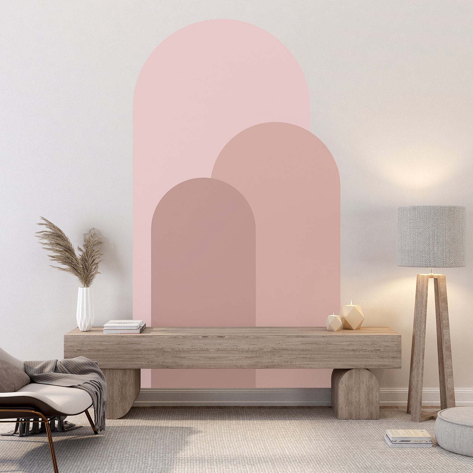 Stickers Arches - Design - Adhésif + Protection MATE - Largeur 90 x Hauteur 168 cm - 3