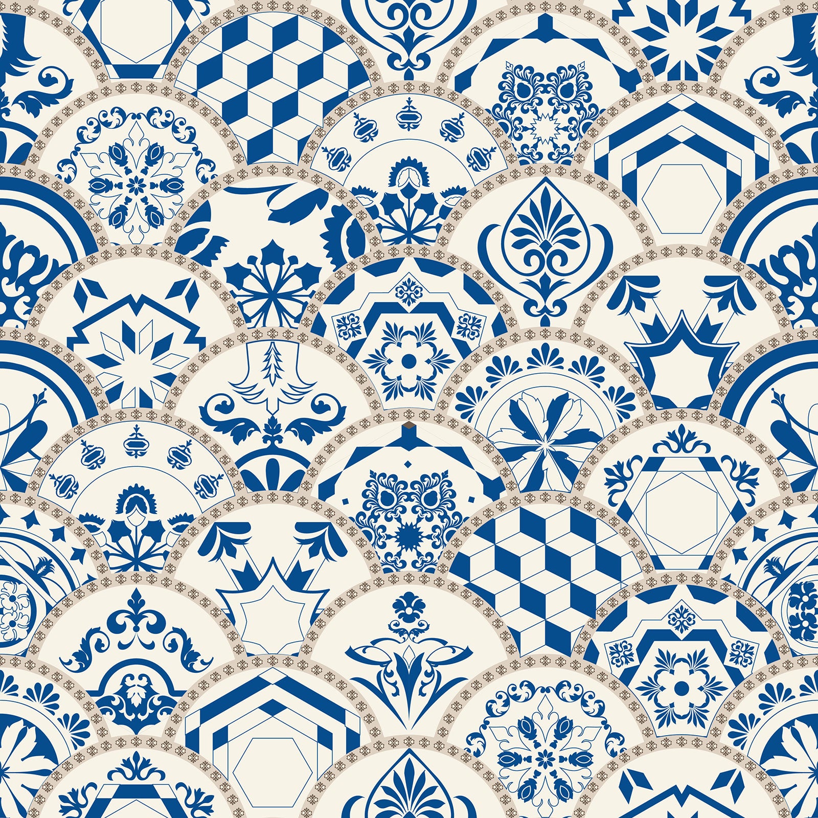 Crédence adhésive sticker décoratif pour cuisine - Effet carreaux de ciment - Adhésif MAT - 60x60 cm - 2