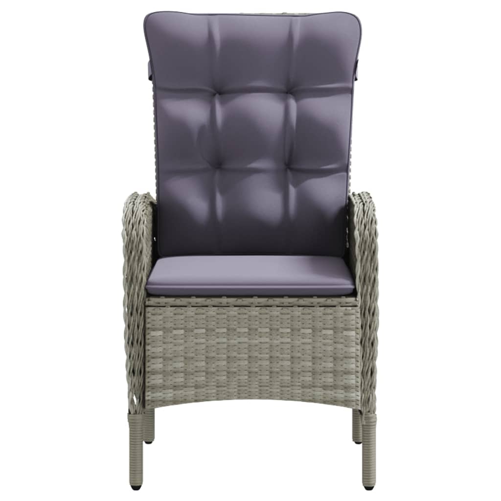 Maison Exclusive - Set da Pranzo da Giardino 5 pz con Cuscini Grigio e Nero - 4