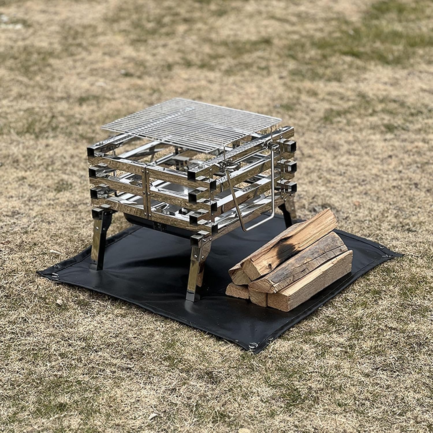 AYNEFY Tapis De Protection Barbecue, Tapis Ignifuge Protection De Sol Pour Barbecue BBQ Chemin