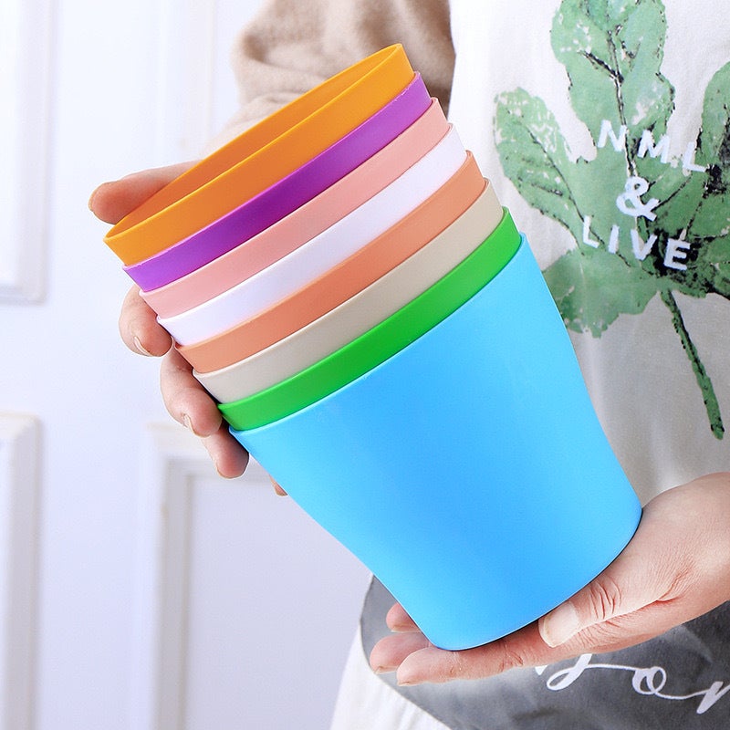 Doniczki plastikowe, 8 kolorowych sztuk po 16 cm, do stosowania wewnątrz i na zewnątrz, pojemnik z tackami, odpowiedni do sadzonek i kaktusów. - 3