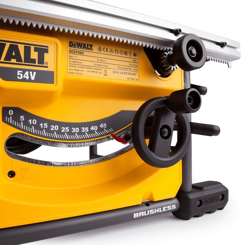 DeWALT - 54V XR FLEXVOLT Scie à table 210mm - 2x 6,0Ah batterie et chargeur rapide - DCS7485T2 - 4