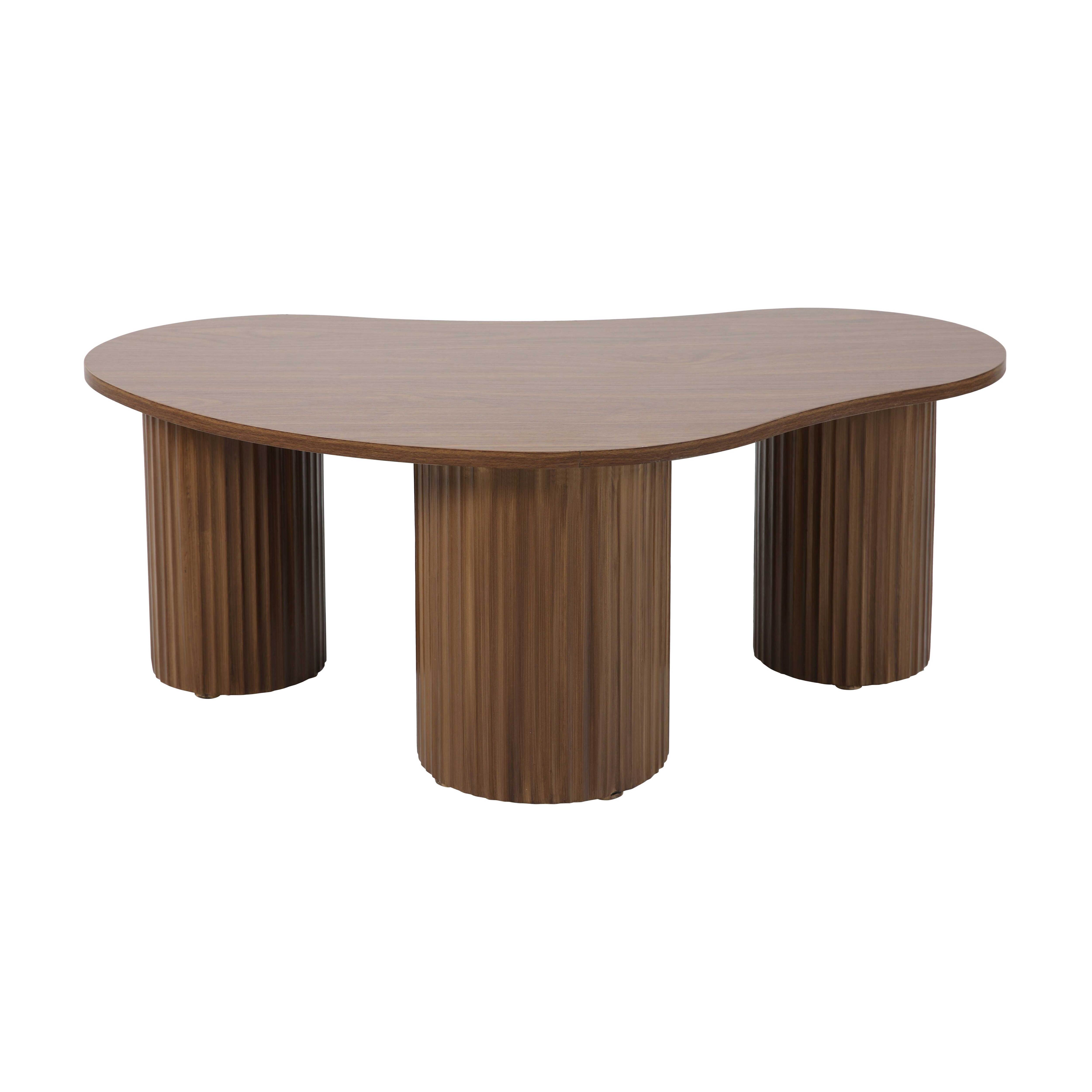 Table basse gigogne en mélaminé bois foncé - 6