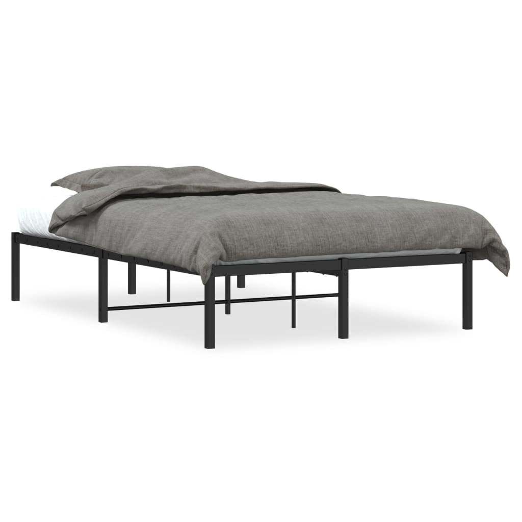 Łóżko Metalowe Czarne Rama Łóżka Ze Stelażem Do Sypialni Pokoju 120x200 cm
