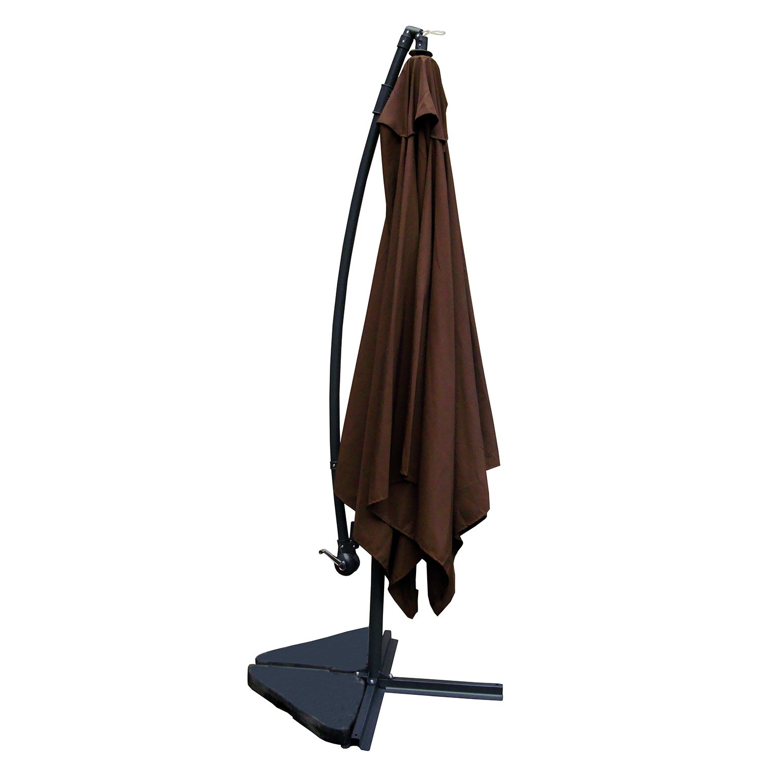 Parasol marron déporté carré 3 x 3 m SOLENZARA - 8